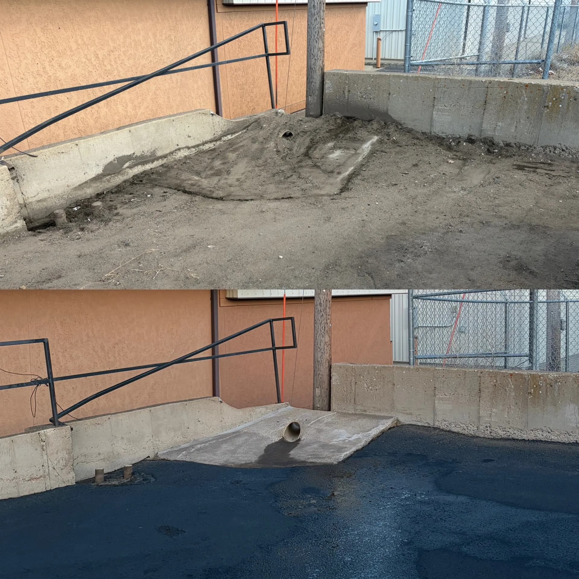 Gallery photos for Parking Lot Sealcoat and Striping at Medicine Shop Dickinson: Image #1
